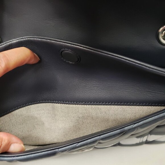 Coach Tabby 26 Tie Dye Metallic Gray Quilted Nappa Leather Bag Lux-206-090225 - Picture 10 of 12